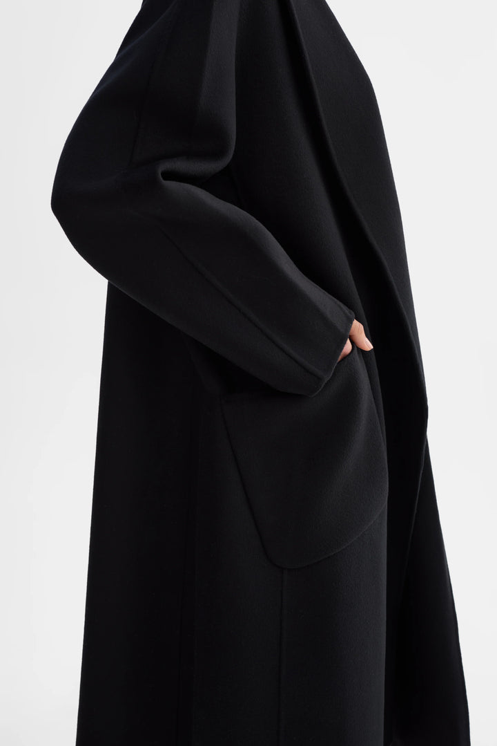 THARA DOUBLE FACE WOOL COAT (BLACK) - LAMARQUE