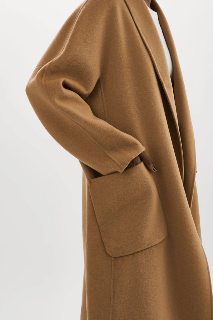 THARA DOUBLE FACE WOOL COAT (CAMEL) - LAMARQUE