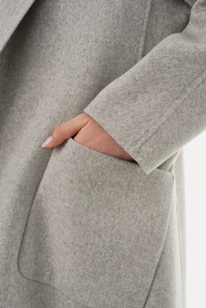 THARA DOUBLE FACE WOOL COAT (LIGHT GREY) - LAMARQUE