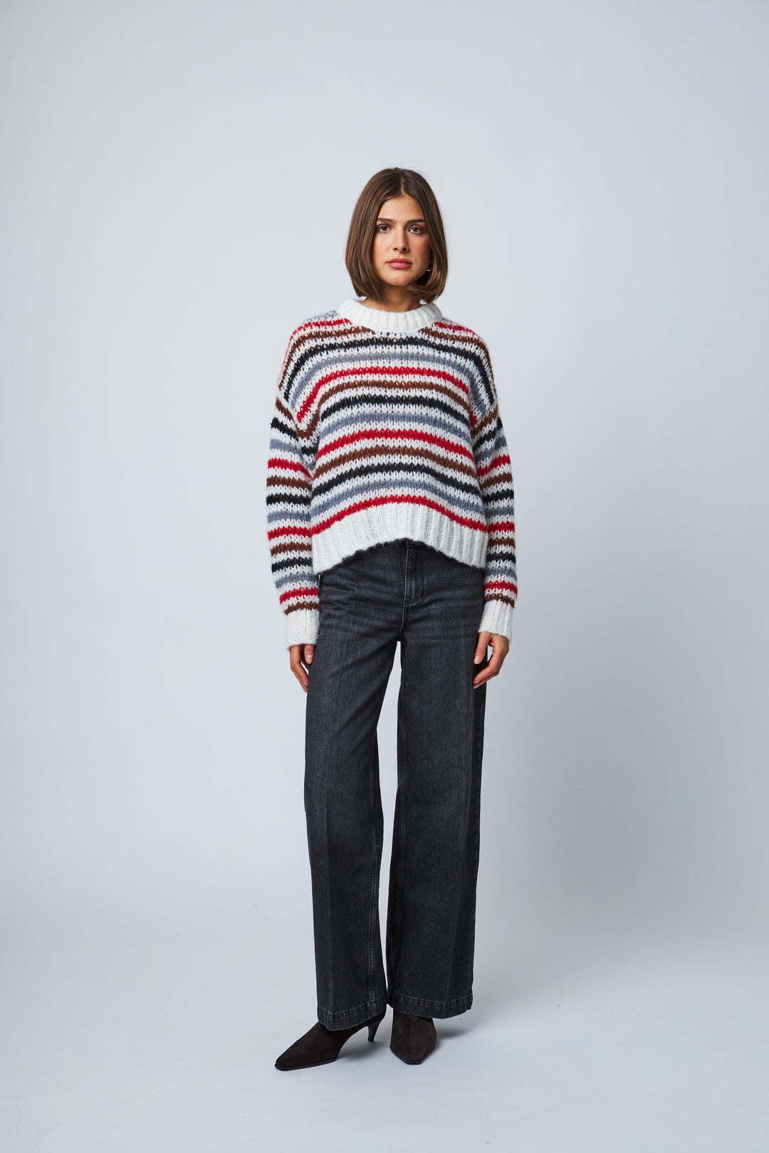 THEODORA STRIPED SWEATER (TUNDRA STRIPE) - LINE