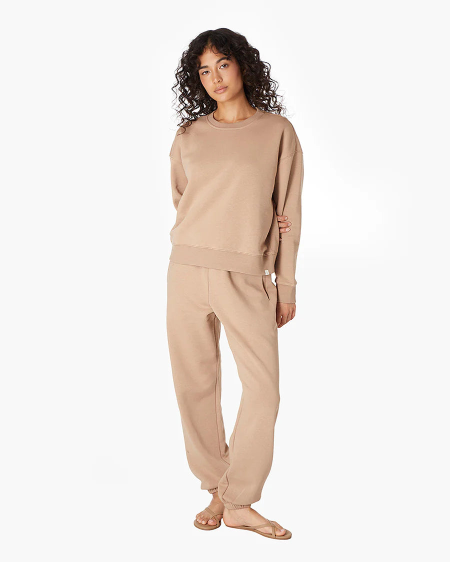 AIR WHIPPED CREWNECK SWEATER (CAMEL) - TKEES