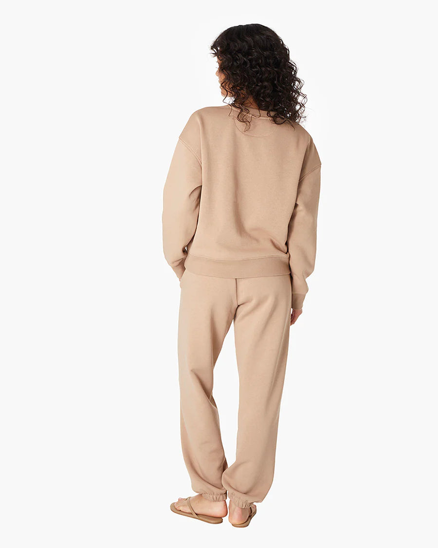 AIR WHIPPED CREWNECK SWEATER (CAMEL) - TKEES