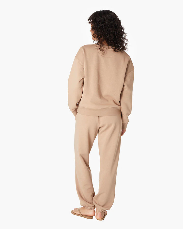 AIR WHIPPED CREWNECK SWEATER (CAMEL) - TKEES