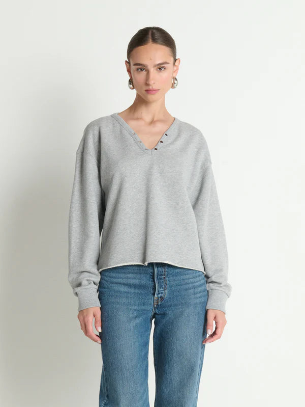 TOMMIE SWEATSHIRT (HEATHER GREY) - NATION
