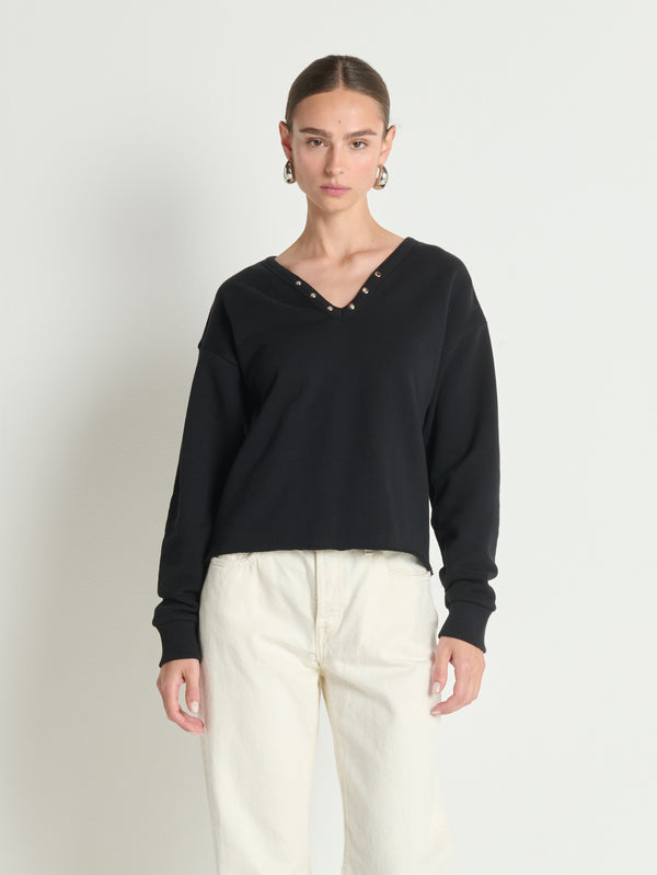 TOMMIE SWEATSHIRT (JET BLACK) - NATION