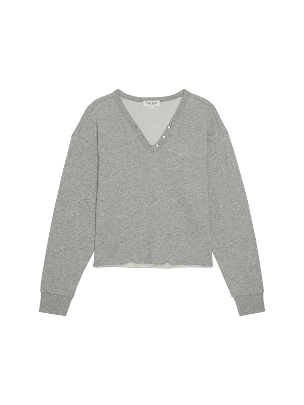 TOMMIE SWEATSHIRT (HEATHER GREY) - NATION