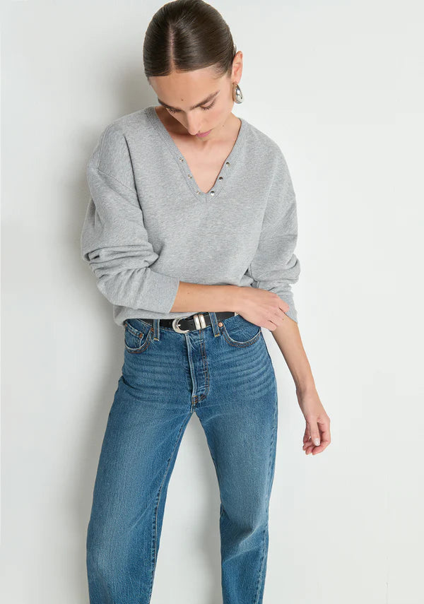 TOMMIE SWEATSHIRT (HEATHER GREY) - NATION
