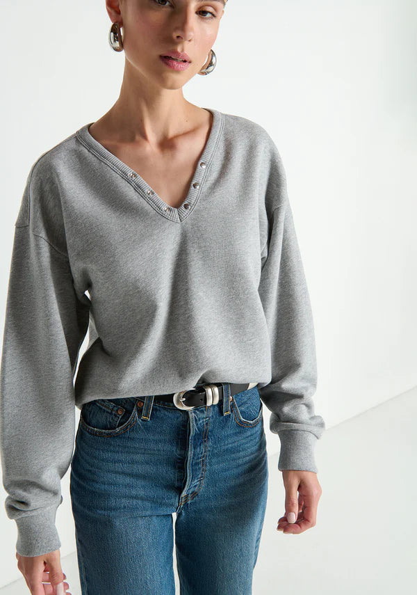 TOMMIE SWEATSHIRT (HEATHER GREY) - NATION