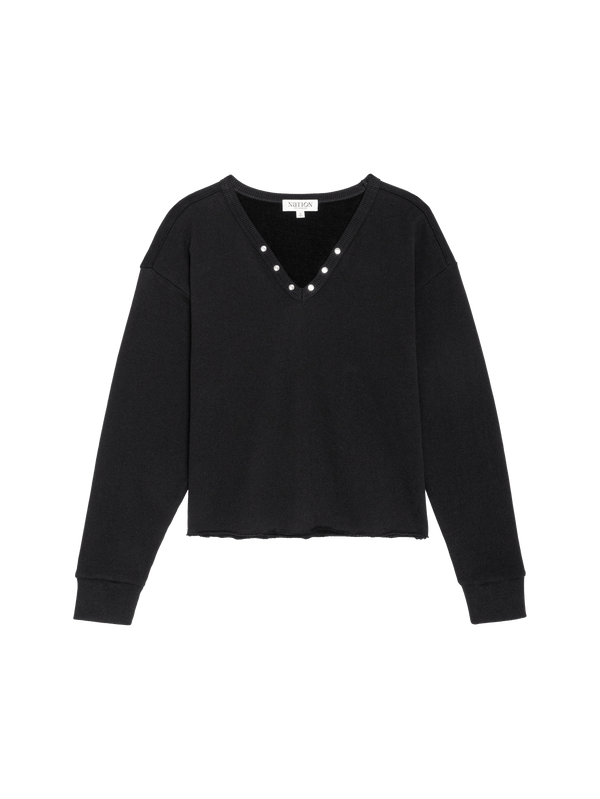 TOMMIE SWEATSHIRT (JET BLACK) - NATION