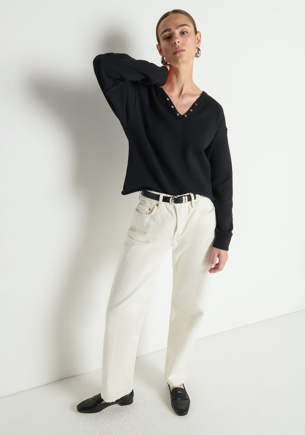 TOMMIE SWEATSHIRT (JET BLACK) - NATION