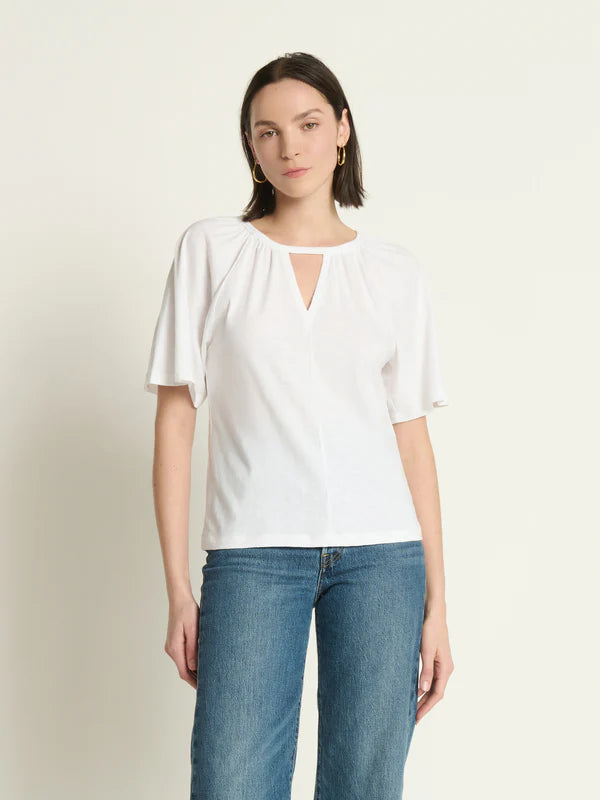 TRACY KEYHOLE TOP (WHITE) - NATION