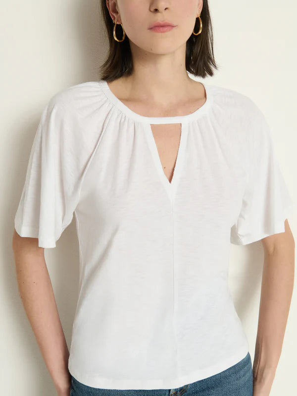 TRACY KEYHOLE TOP (WHITE) - NATION