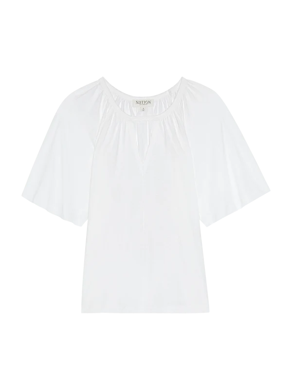 TRACY KEYHOLE TOP (WHITE) - NATION