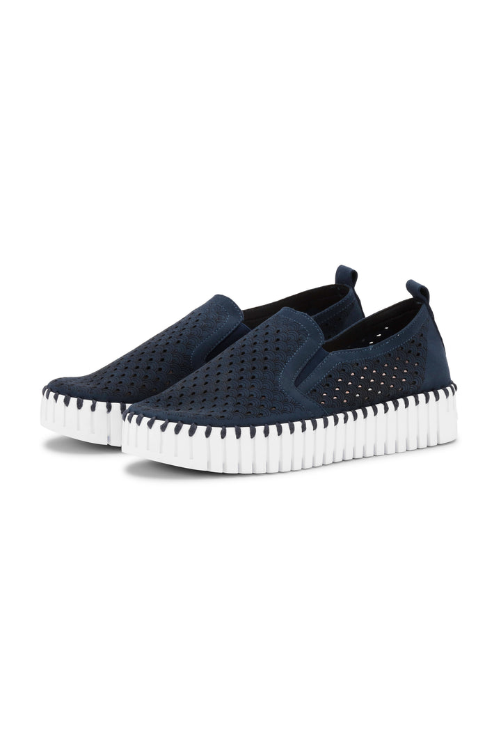 PLATFORM ELASTIC SLIP ON W/ CUT OUTS (DARK INDIGO) - ILSE JACOBSEN