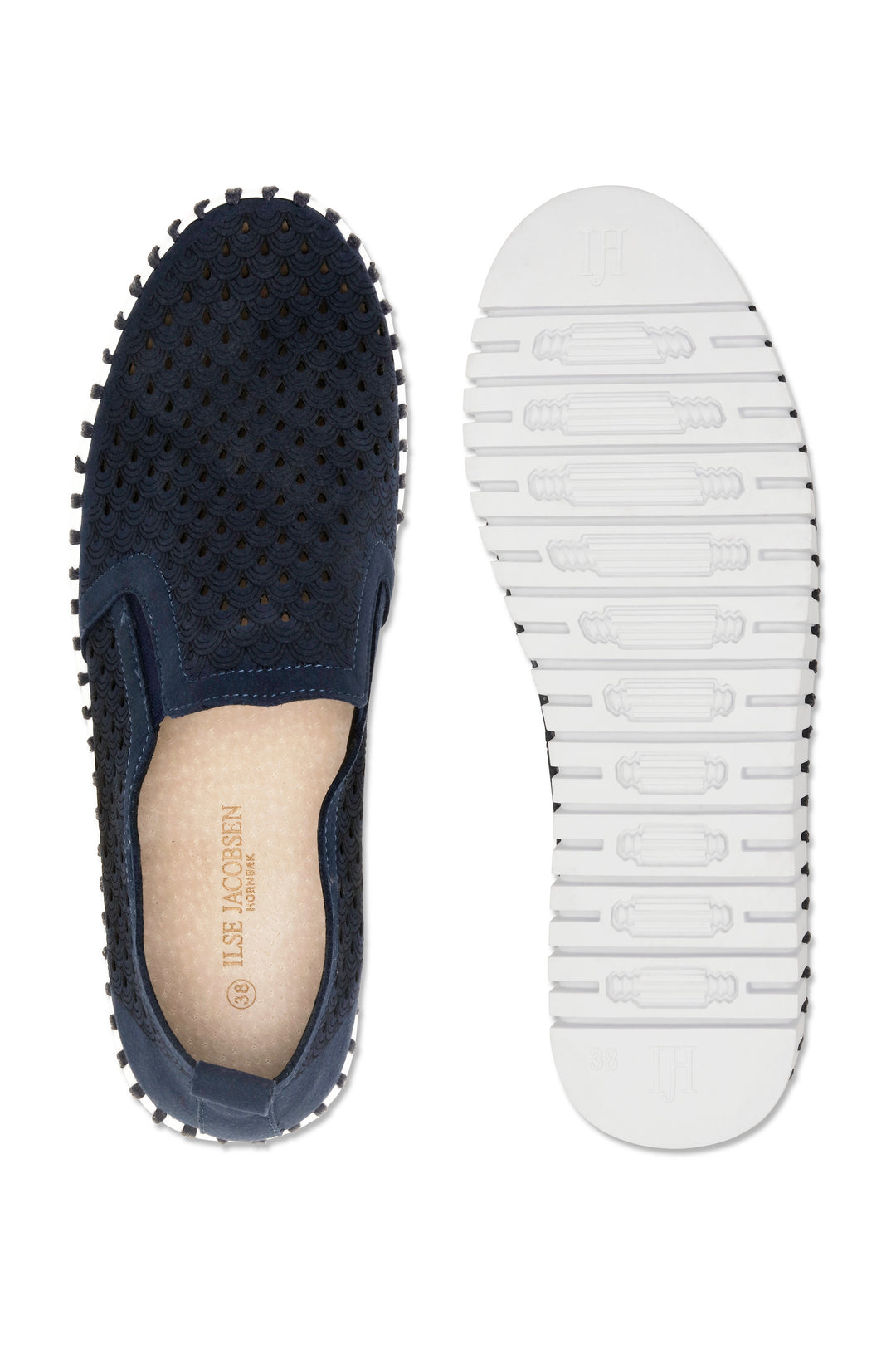 PLATFORM ELASTIC SLIP ON W/ CUT OUTS (DARK INDIGO) - ILSE JACOBSEN