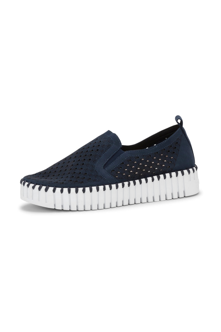 PLATFORM ELASTIC SLIP ON W/ CUT OUTS (DARK INDIGO) - ILSE JACOBSEN