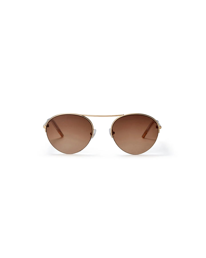 THE ROUND SUNGLASSES (GOLD/CLEAR) - JENNY BIRD