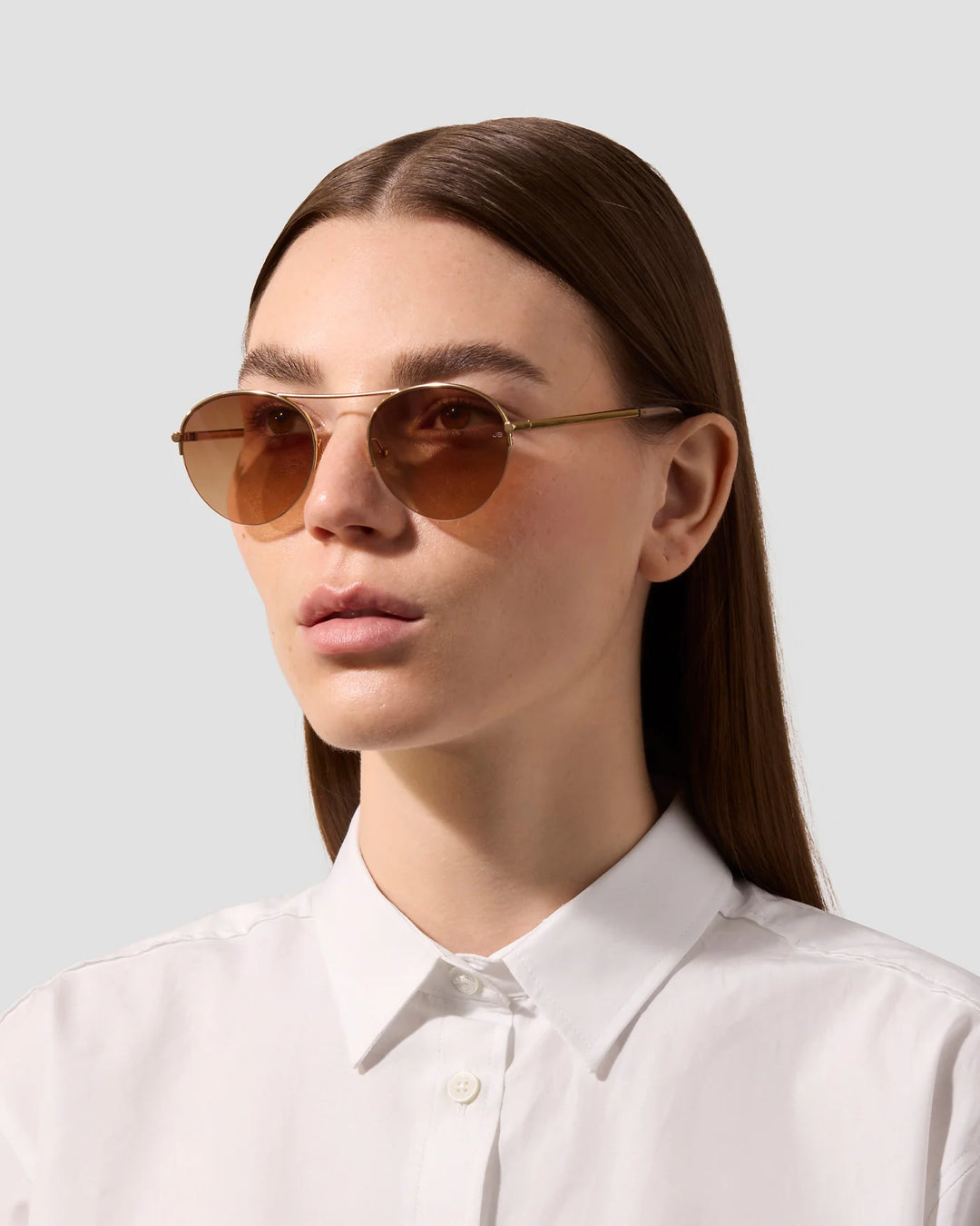 THE ROUND SUNGLASSES (GOLD/CLEAR) - JENNY BIRD