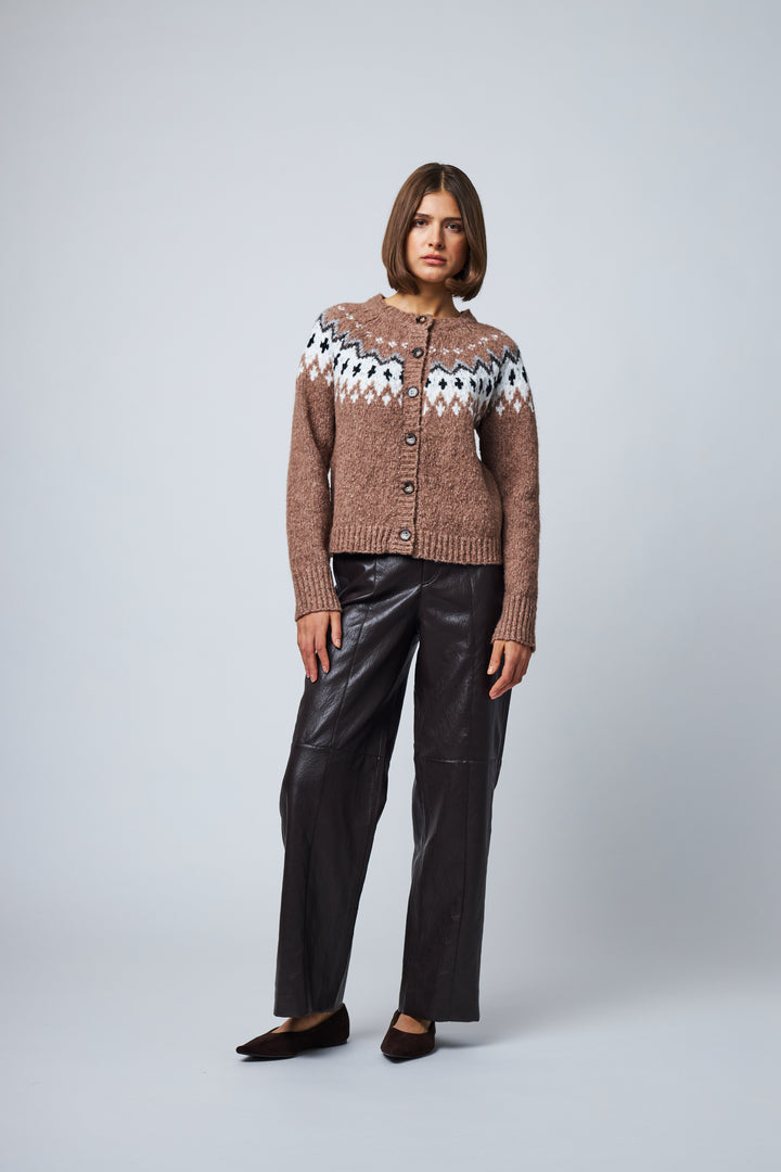ULLA FAIRISLE CARDIGAN (SMOKEY FAIRISLE) - LINE