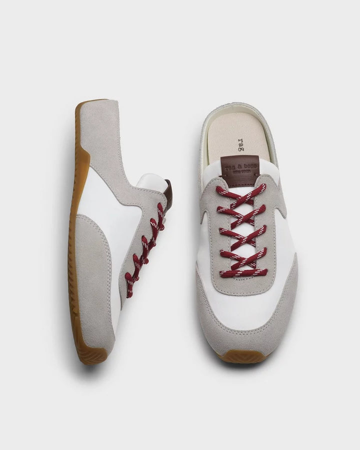 RETRO RUNNER SLIM MULE (WHITE TAUPE) - RAG & BONE