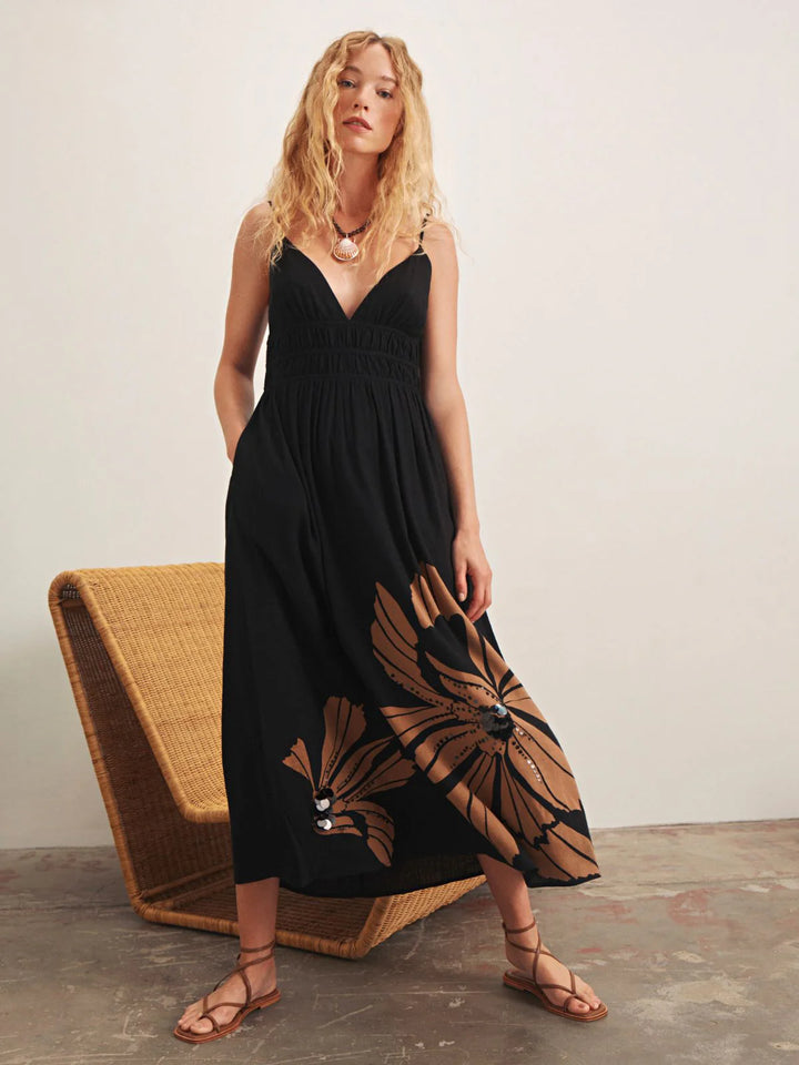 MIRA EMBELLISHED VOLUME DRESS (MACRO LOTUS) - SANCTUARY