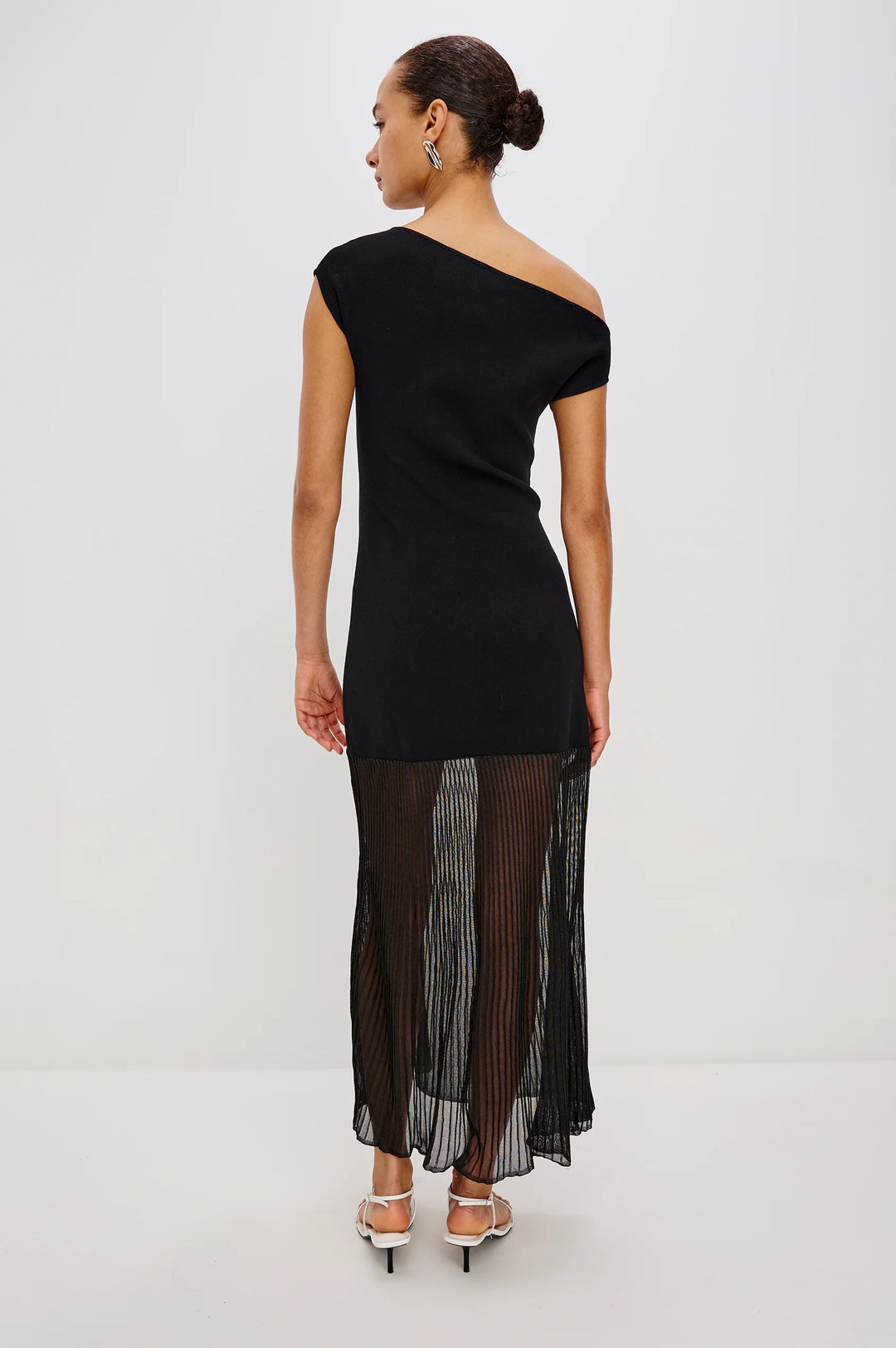 VINKA DRESS (BLACK RIB KNIT) - RAILS