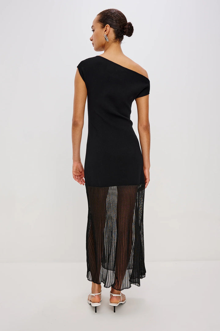 VINKA DRESS (BLACK RIB KNIT) - RAILS