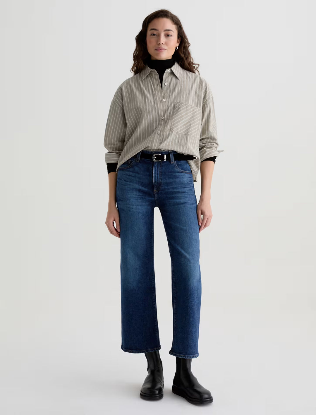 SAIGE WIDE LEG CROP (VEILED) - A.G. DENIM