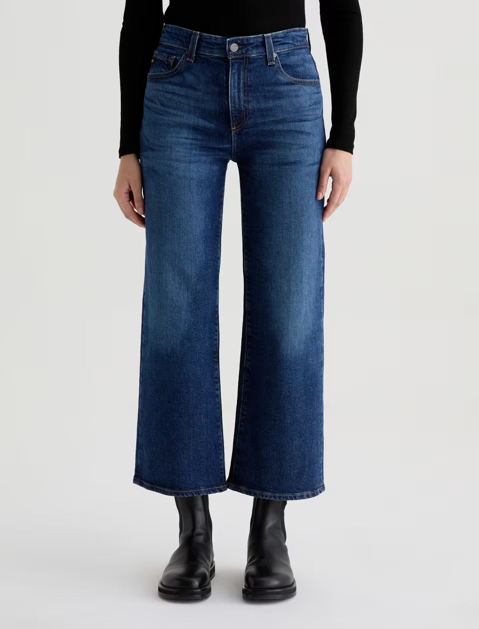 SAIGE WIDE LEG CROP (VEILED) - A.G. DENIM