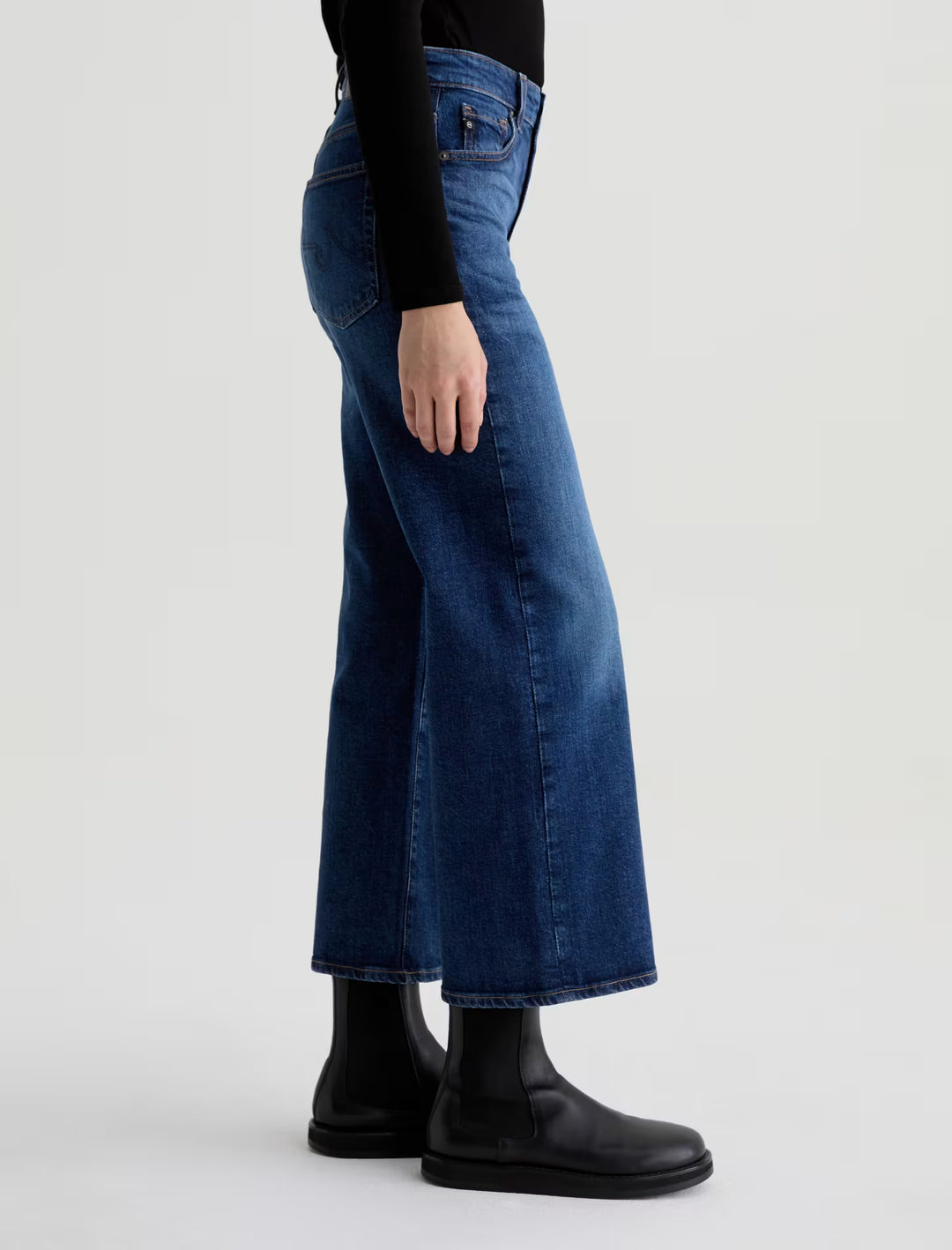SAIGE WIDE LEG CROP (VEILED) - A.G. DENIM