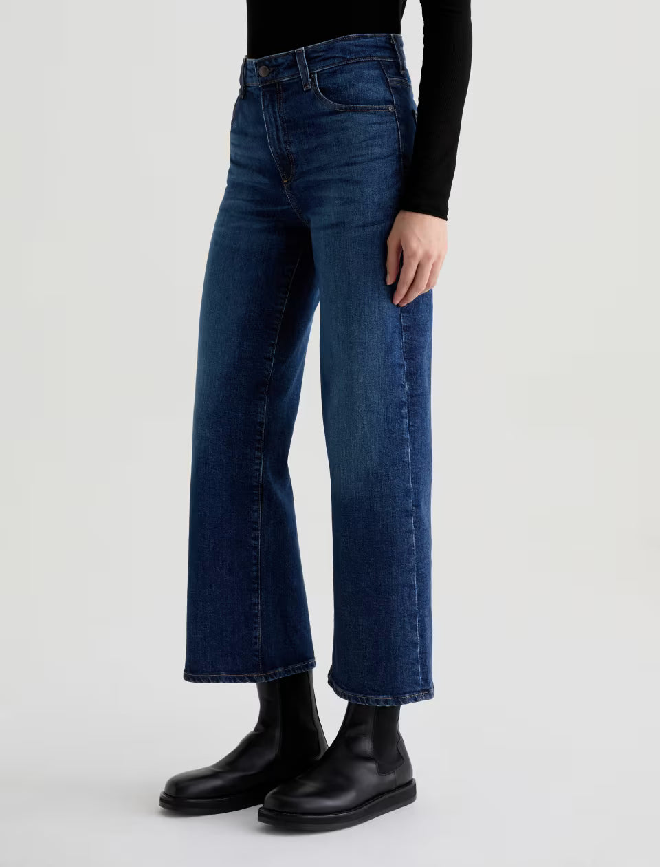 SAIGE WIDE LEG CROP (VEILED) - A.G. DENIM