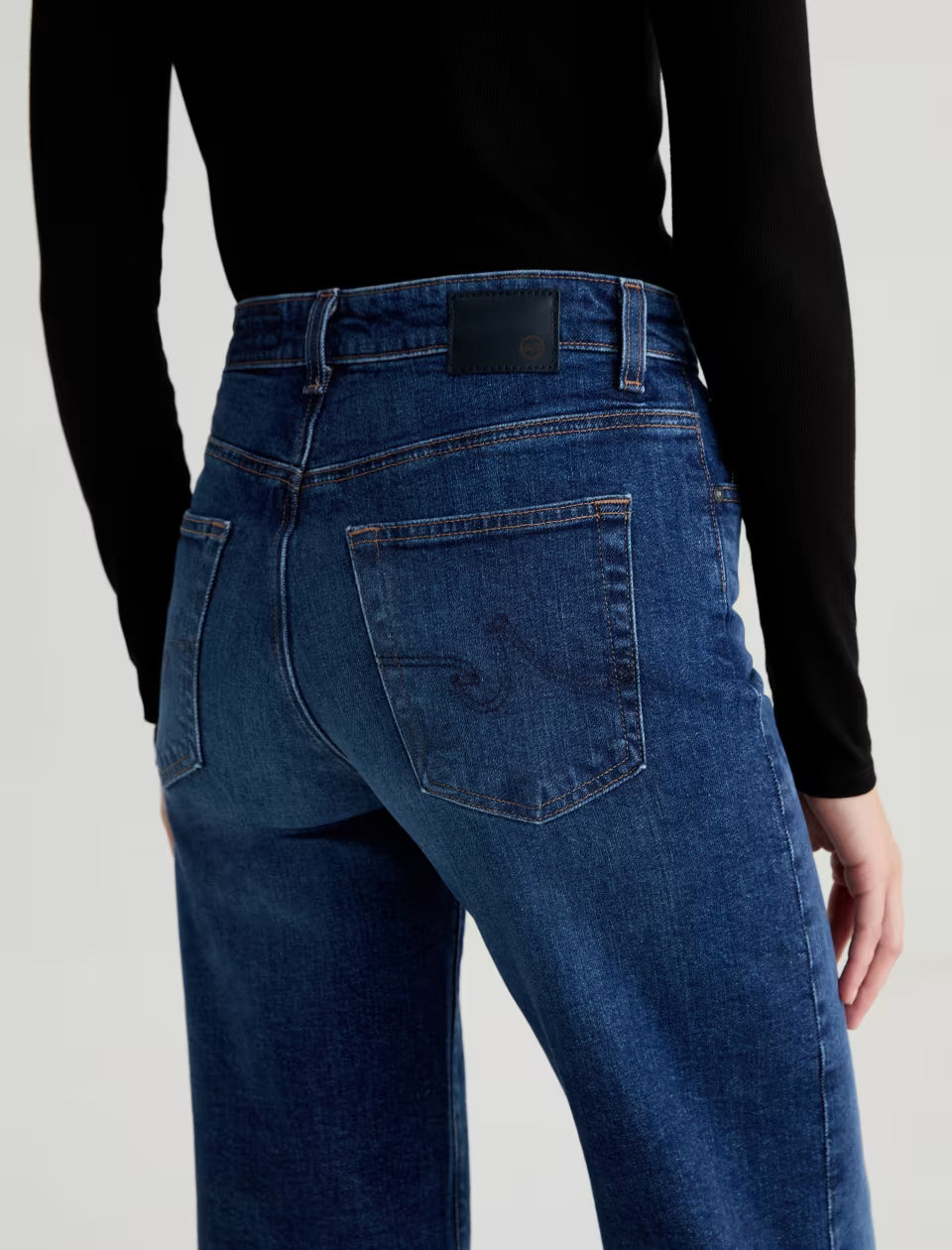SAIGE WIDE LEG CROP (VEILED) - A.G. DENIM