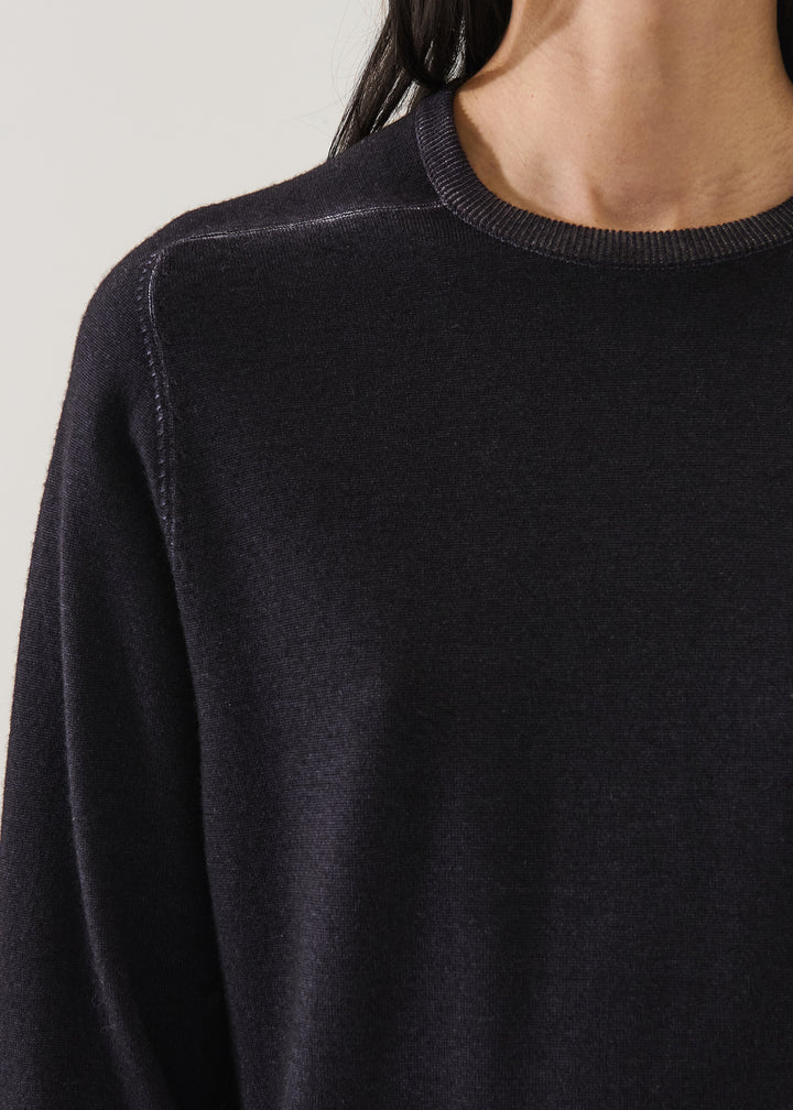 VINTAGE EXTRA FINE MERINO BOYFRIEND CREW - PATRICK ASSARAF
