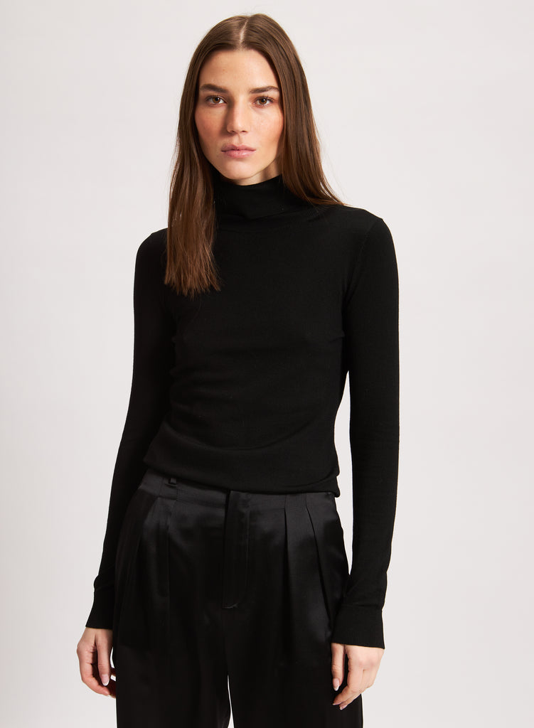 MERINO WOOL FITTED TURTLENECK - PATRICK ASSARAF