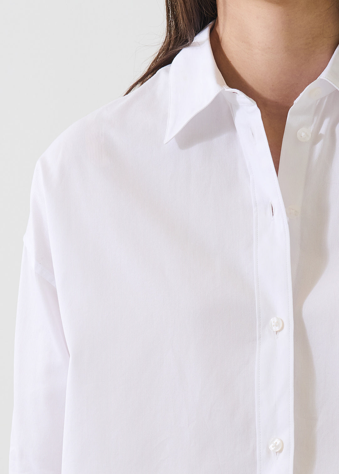 L/S COTTON BOXY SHIRT (WHITE) - PATRICK ASSARAF