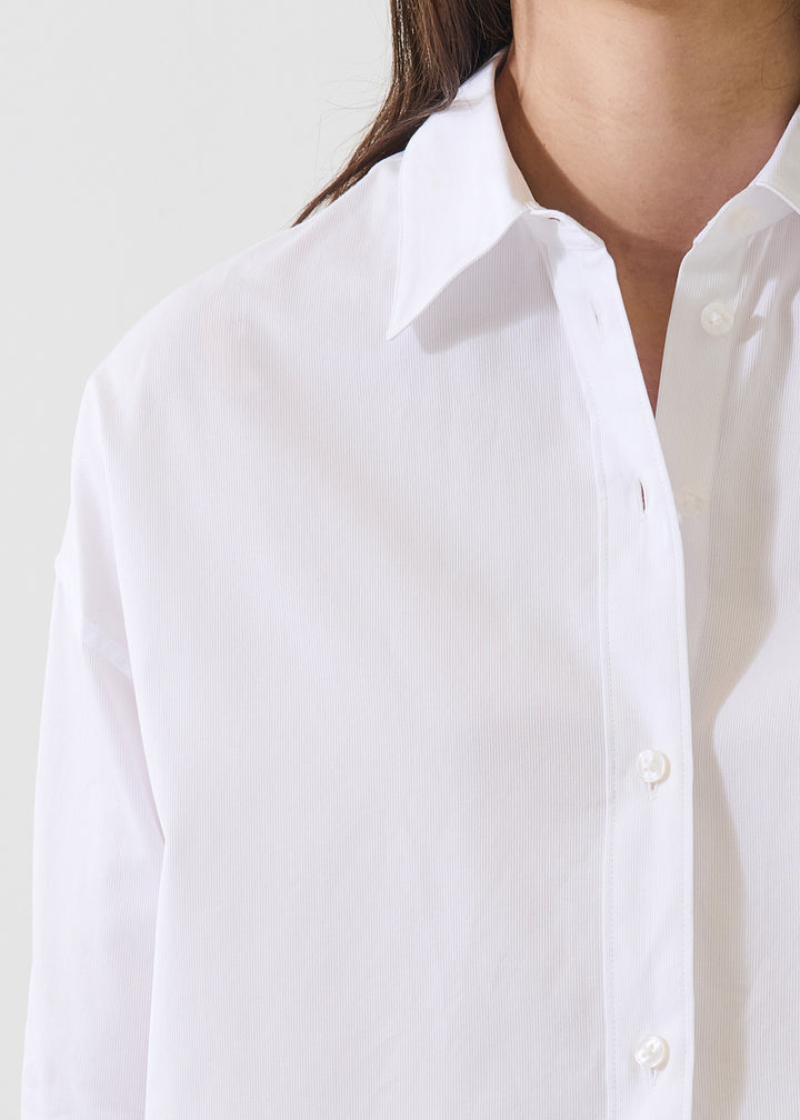 L/S COTTON BOXY SHIRT (WHITE) - PATRICK ASSARAF