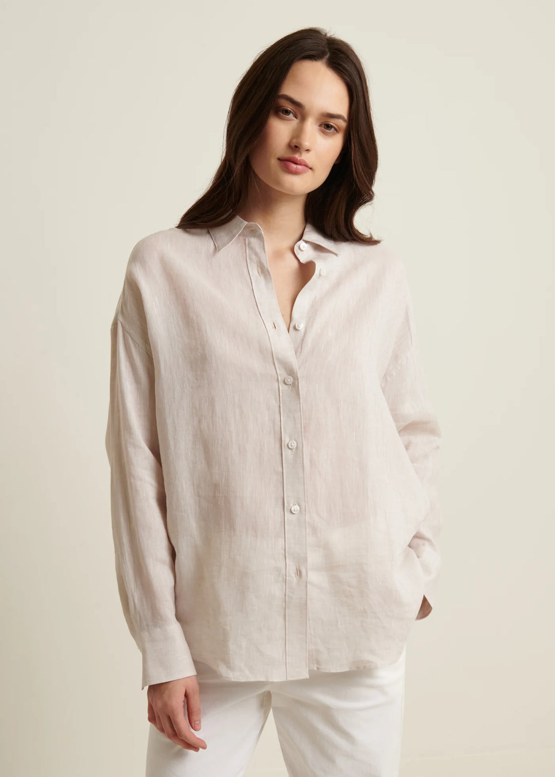 LINEN BOYFRIEND SHIRT (ZEN) - PATRICK ASSARAF