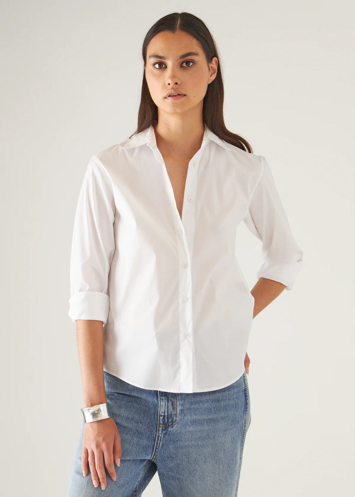 COTTON STRETCH CLASSIC SHIRT (WHITE) - PATRICK ASSARAF