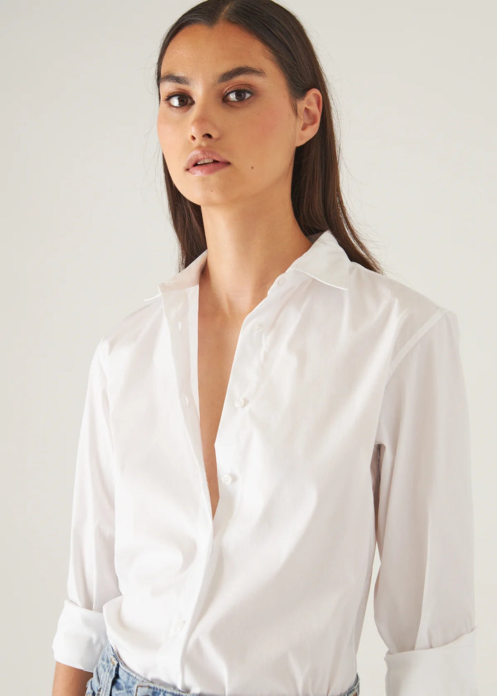COTTON STRETCH CLASSIC SHIRT (WHITE) - PATRICK ASSARAF