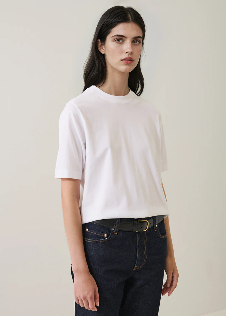 S/S ORGANIC COTTON RELAXED CREW (WHITE) - PATRICK ASSARAF