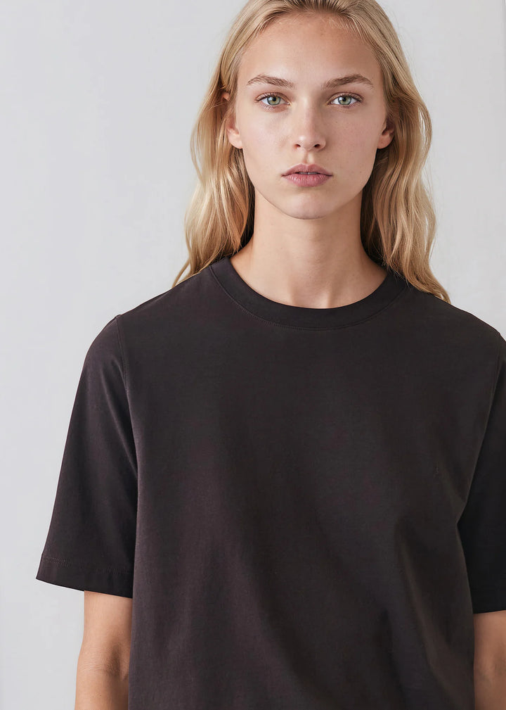 ORGANIC COTTON RELAXED CREW (MOLASSES) - PATRICK ASSARAF