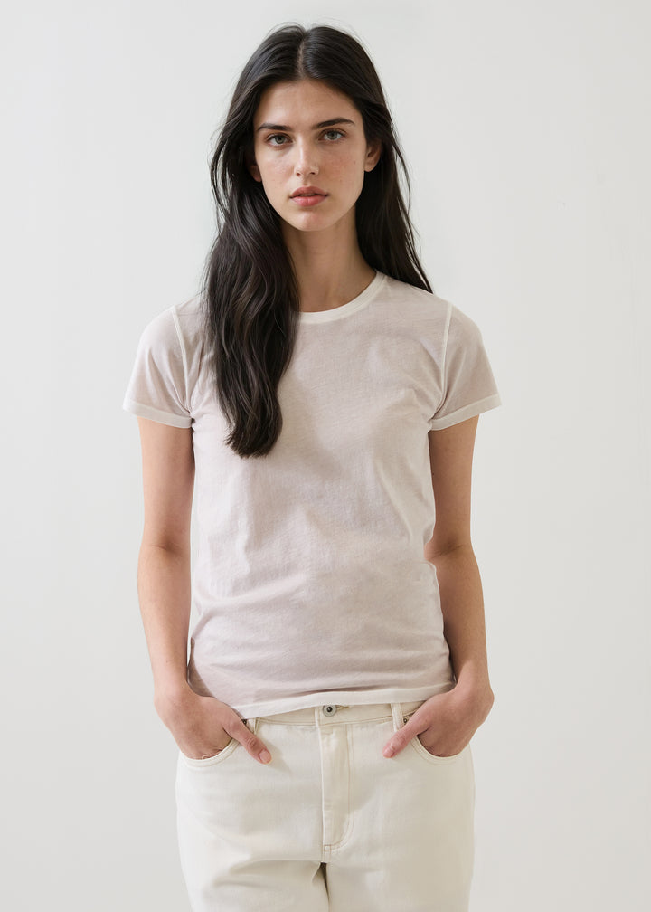 S/S PIMA CLASSIC REVERSE SPRAY CREW (CALICO) - PATRICK ASSARAF