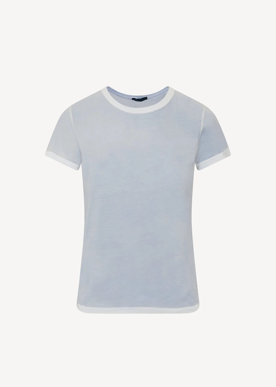 S/S PIMA CLASSIC REVERSE SPRAY CREW (PACIFIC BLUE) - PATRICK ASSARAF