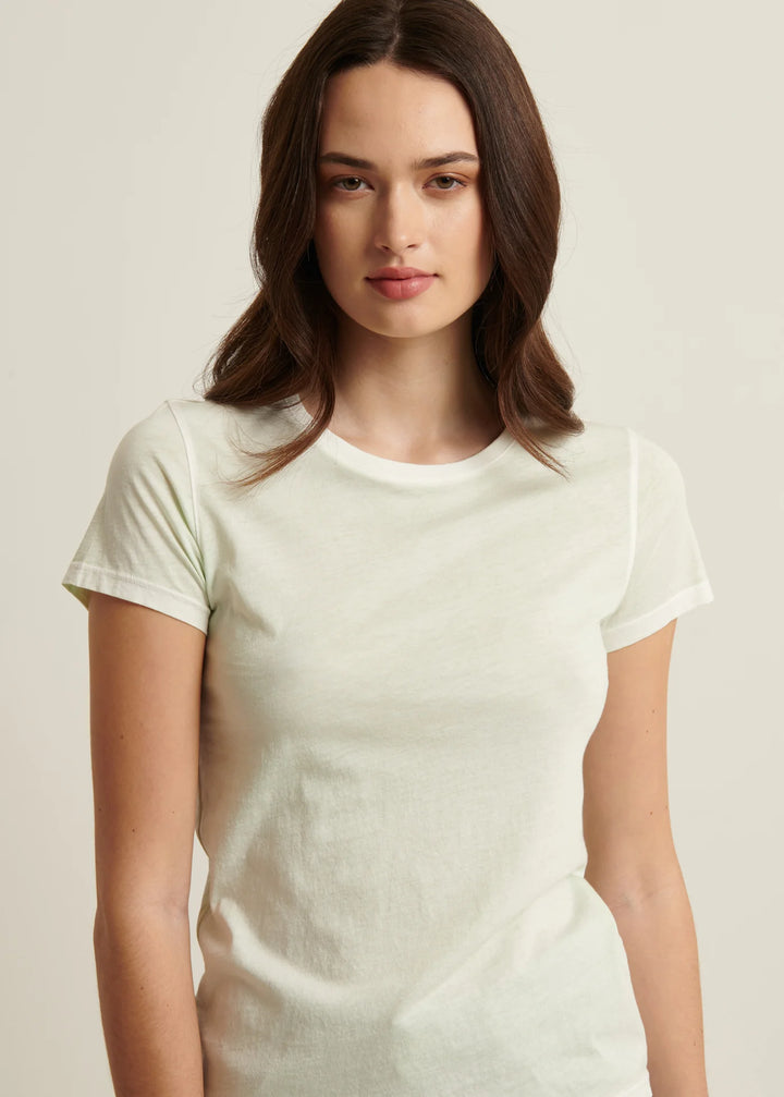 SHORT SLEEVE PIMA CLASSIC REVERSE SPRAY CREW (SAGE) - PATRICK ASSARAF