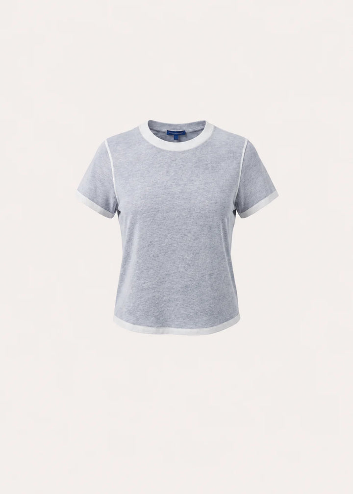 SS PIMA REVERSE SPRAY CREW BABY TEE (GREY CLOUD) - PATRICK ASSARAF