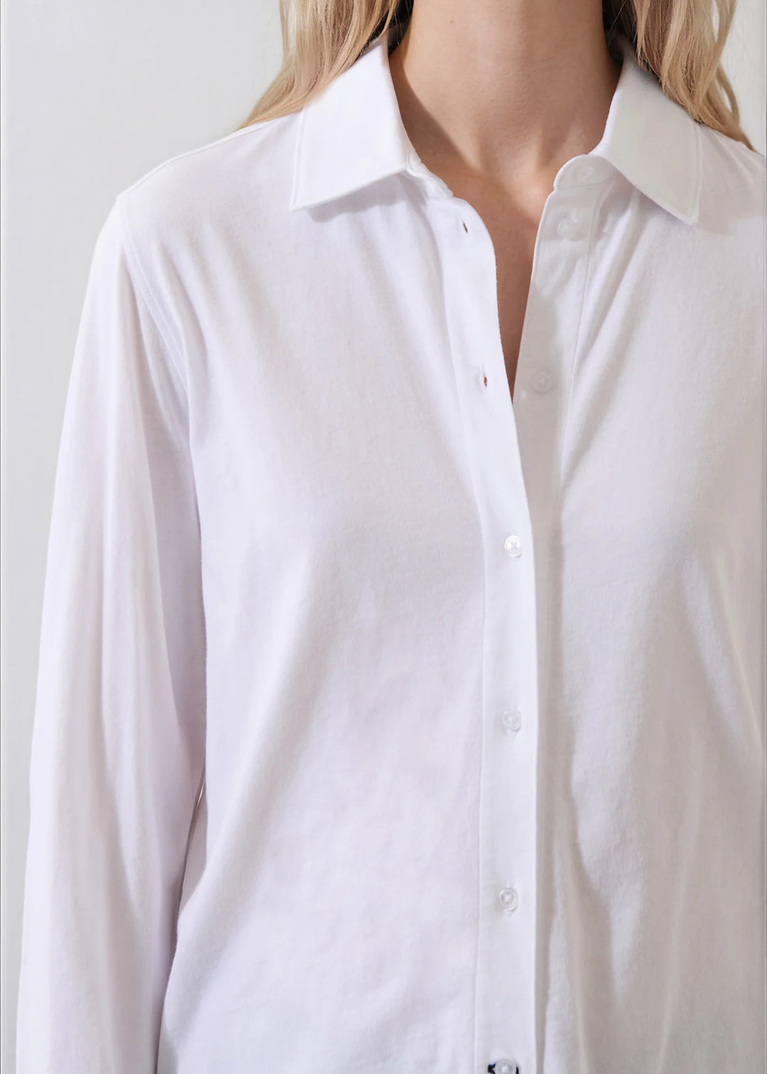 L/S ORGANIC COTTON RELAXED SHIRT (WHITE) - PATRICK ASSARAF