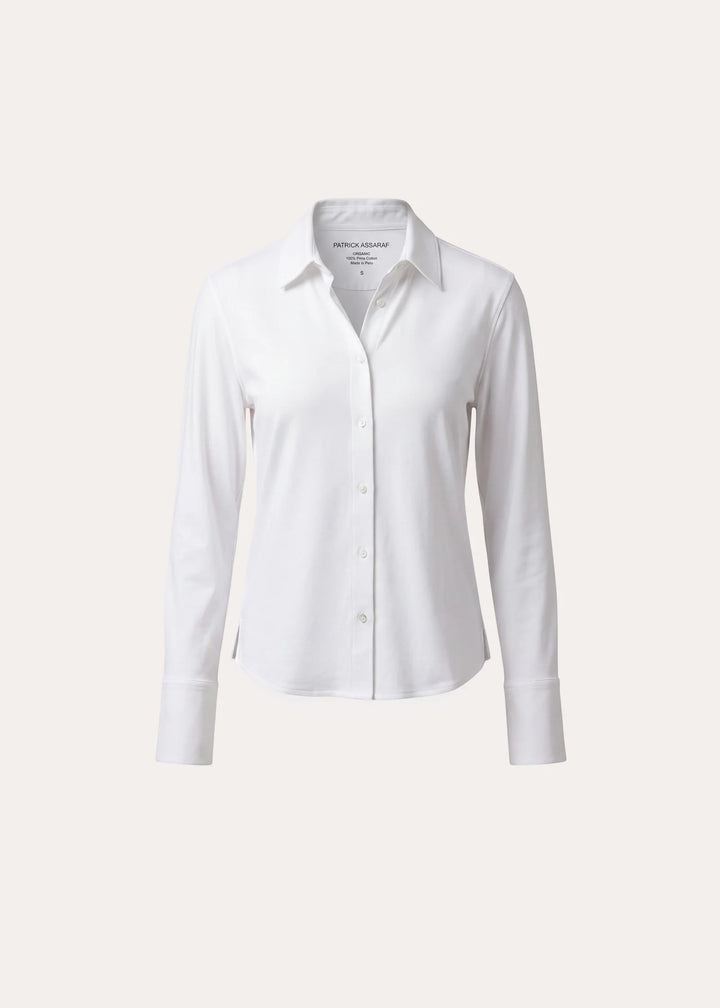 L/S ORGANIC COTTON RELAXED SHIRT (WHITE) - PATRICK ASSARAF