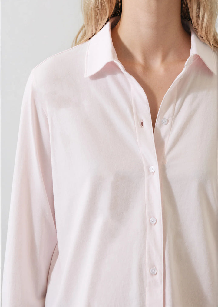 L/S ORGANIC COTTON RELAXED SHIRT (BARLEY PINK) - PATRICK ASSARAF