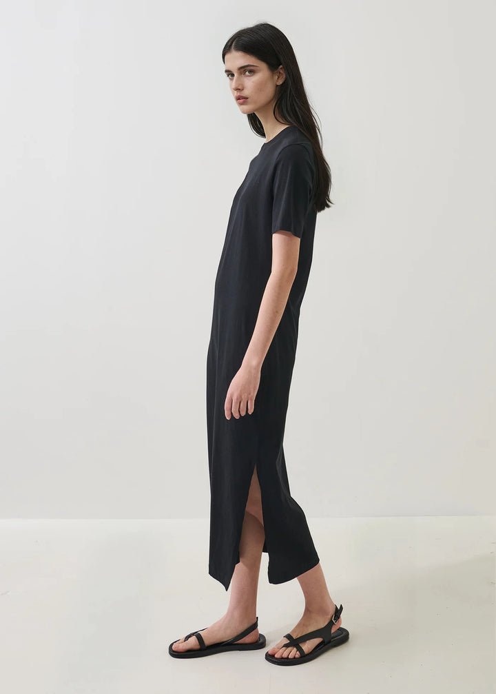 S/S ORGANIC COTTON T-SHIRT DRESS (BLACK) - PATRICK ASSARAF