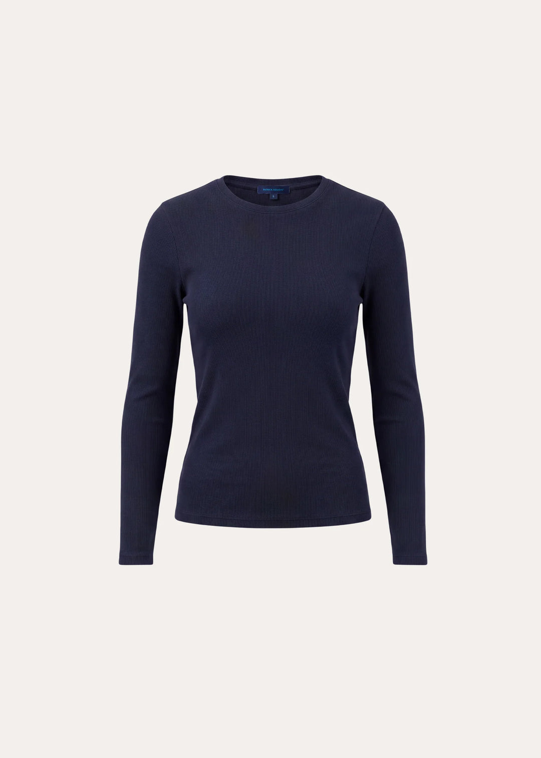 LS COTTON MODAL RIB CREW (DARK NAVY) - PATRICK ASSARAF